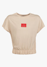 T-shirt cropped made of soft cotton with logo BEGGANI
