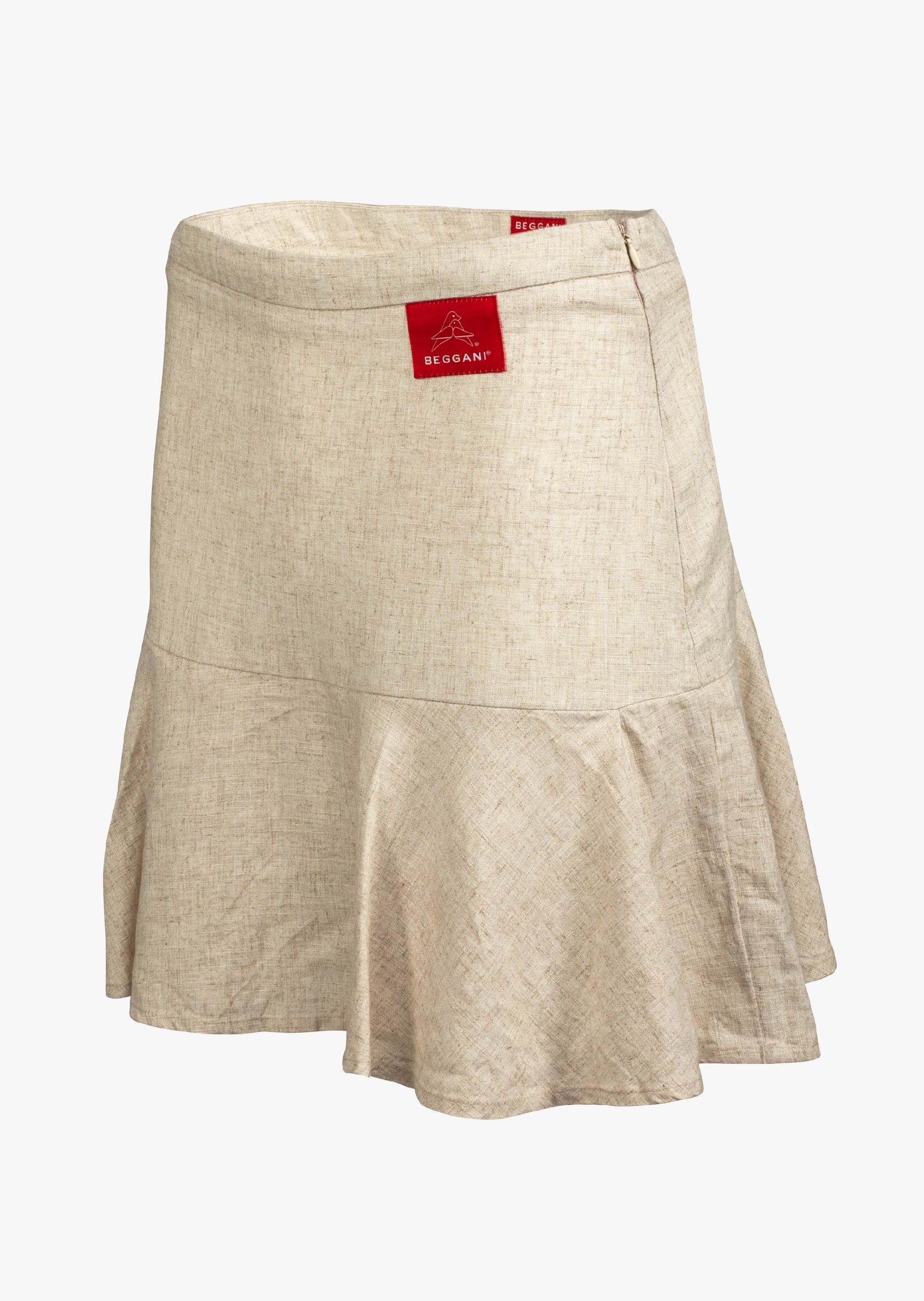 Skirt of soft linen with logo BEGGANI